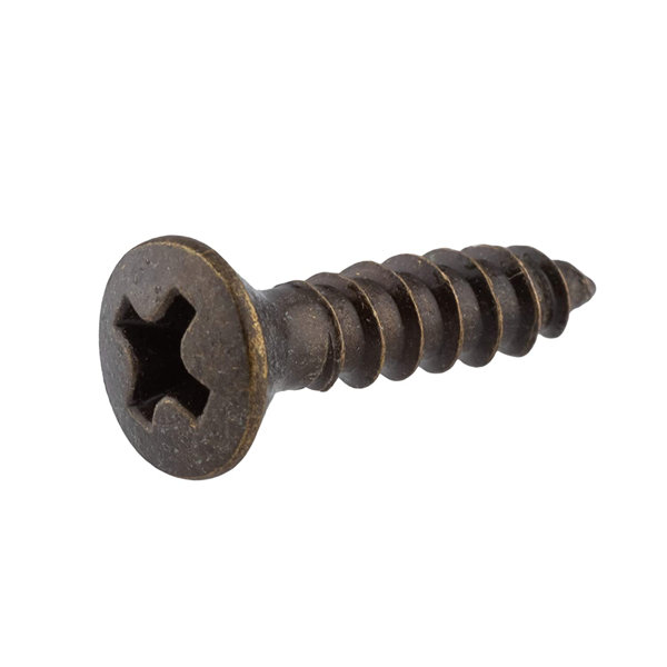 Black Oxide Steel Sheet Metal Screws - #6-20 Thread, 3/4" Length, Oval Head, Phillips Drive (Pack Of 100)